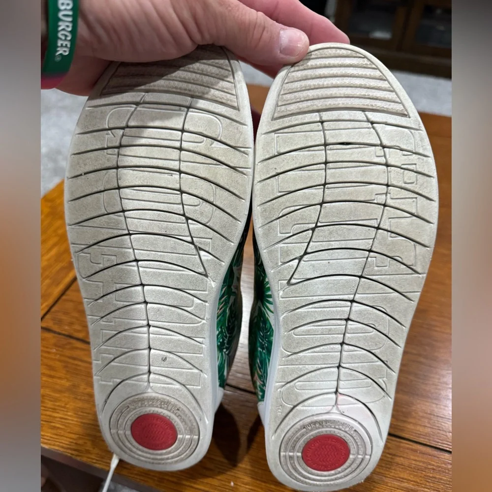 Fit Flop Women's White Leather Sneaker Tropical Comfort Shoes White Size 8 EUC!! - Picture 8 of 9